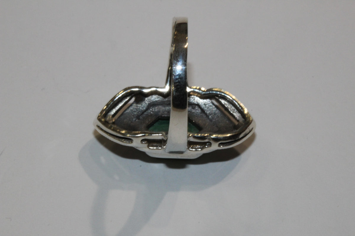 Malachite and Marcasite Ring