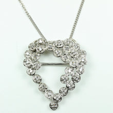 18ct White Gold Diamond Heart Pendant