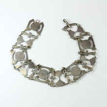 Vintage Egytpian Narrative Silver Enamel Bracelet