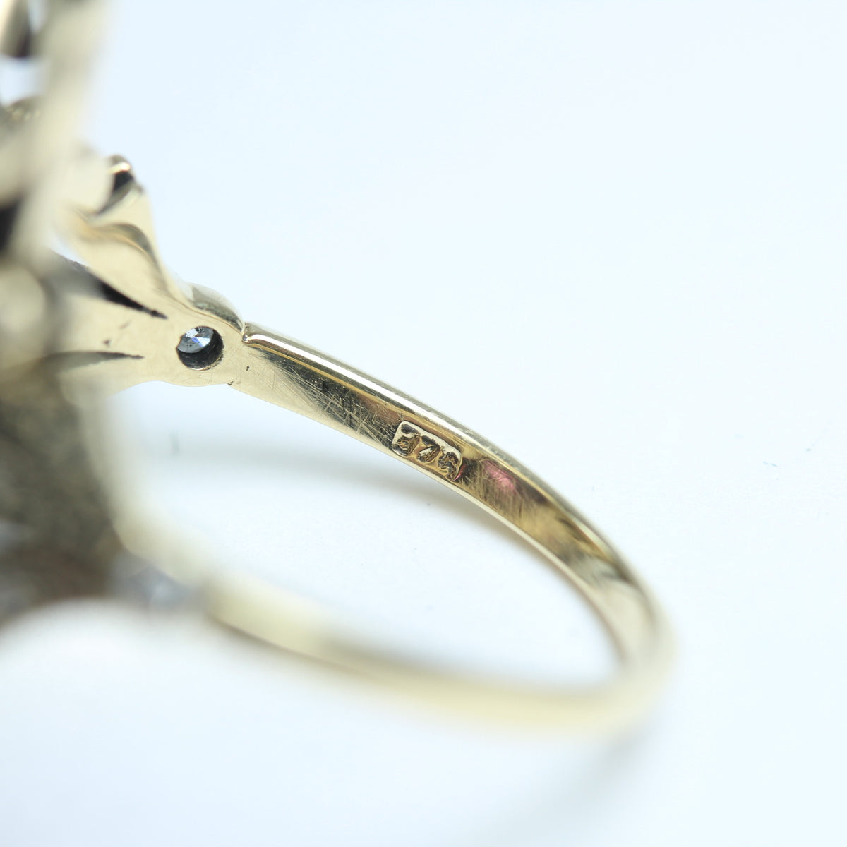 9ct Yellow Gold Garnet, Ruby and Diamond Cocktail Ring