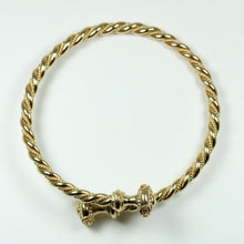 Brass Twisted Open Bangle