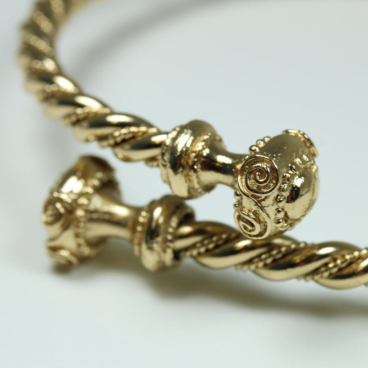 Brass Twisted Open Bangle