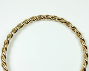 Brass Twisted Open Bangle