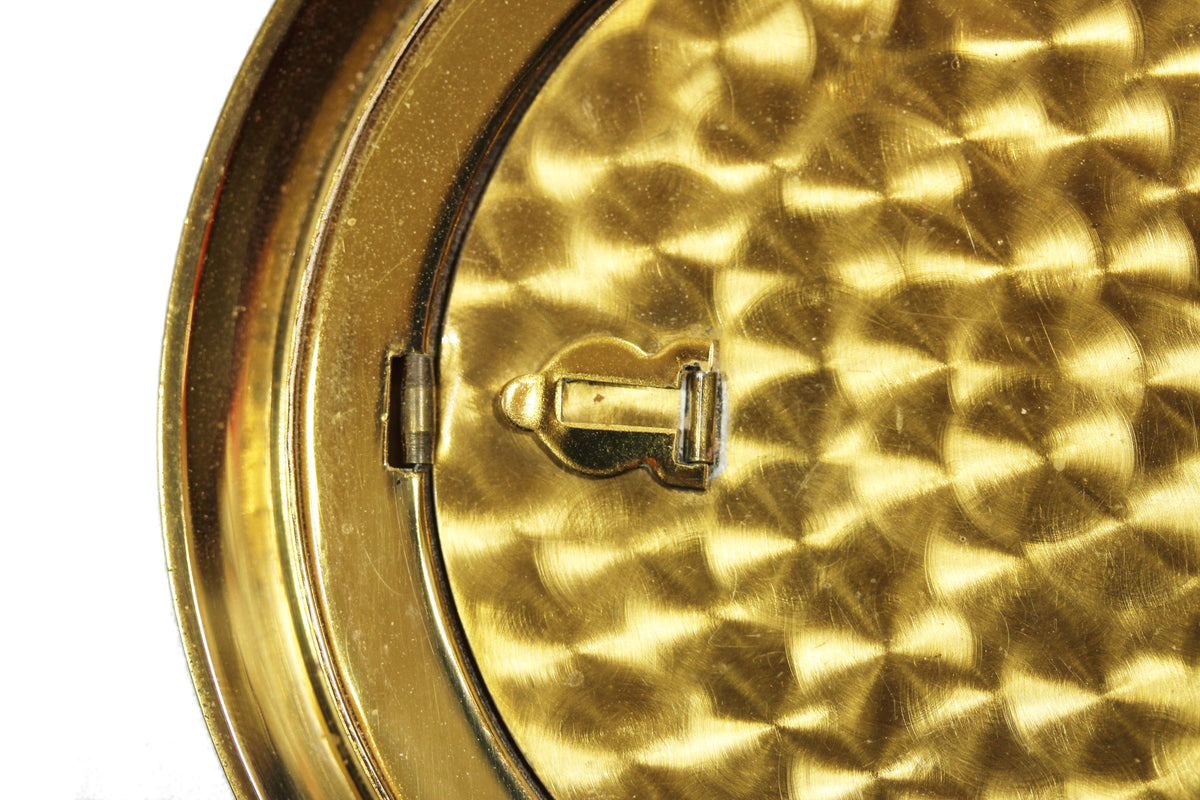 Vintage 1940's Large Black Enamel Compact