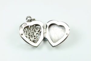Sterling Silver Heart Filigree Pendant