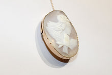 Victorian Conch Shell Cameo Showing an Owl
