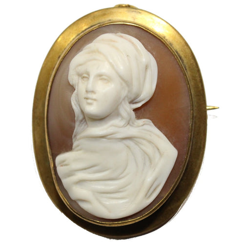 Conch Shell Beatrice Cici Cameo Brooch