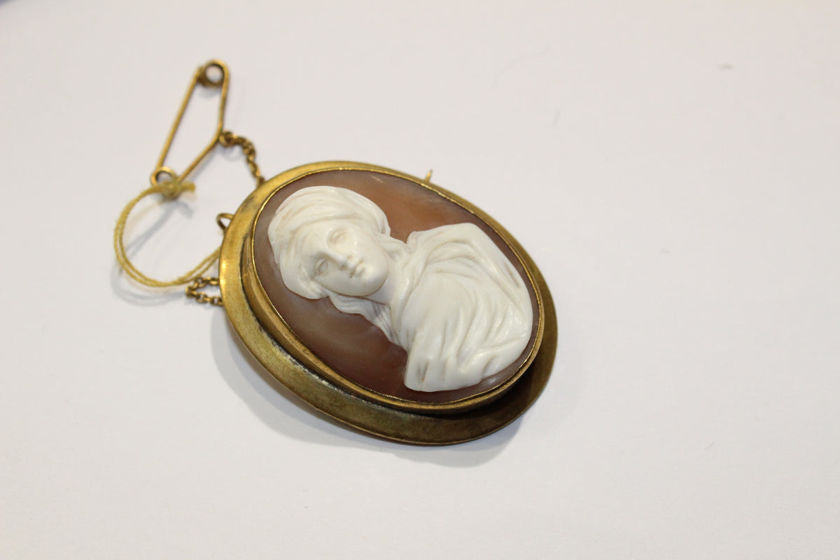 Conch Shell Beatrice Cici Cameo Brooch