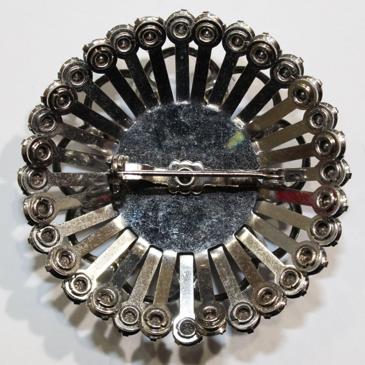 Vintage Retro Blue Crystal Brooch