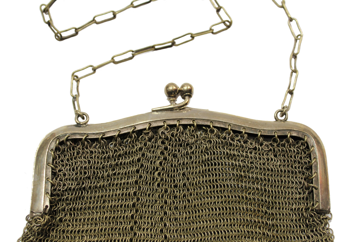 Antique Base Metal Chain Handbag