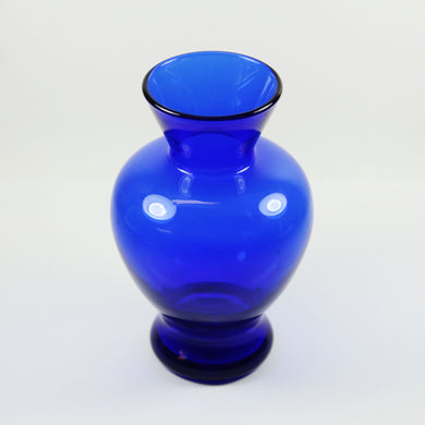 Small Vintage Cobalt  Blue Glass Vase