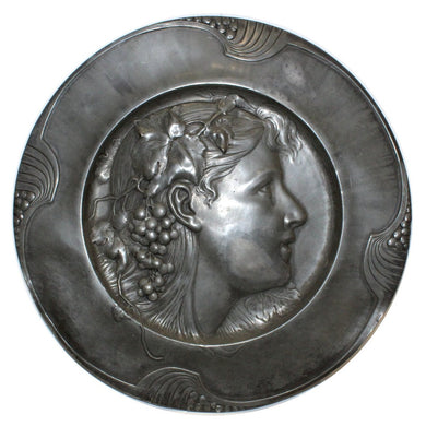 Antique Pewter Wall Plate