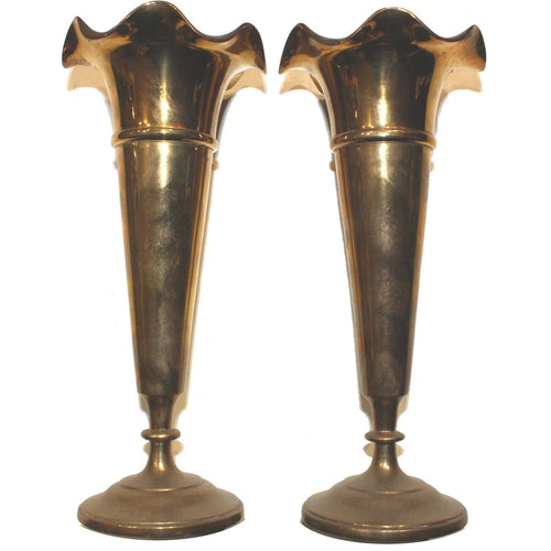 Pair of Brass Vases