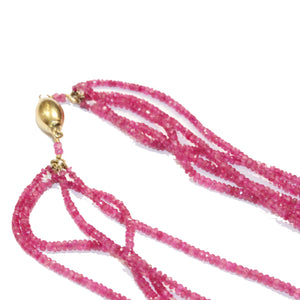 Ruby Multi-Strand Beaded Necklace