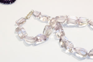 Faceted Pink Amethyst Necklace