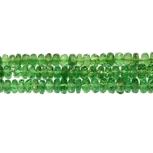 Natural 3 Strand Faceted Tsavorite Garnet Necklace