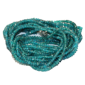 Blue Apatite Graduated Multi-Strand Beaded Necklace