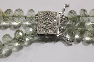 Natural Light Green Citrine Necklace