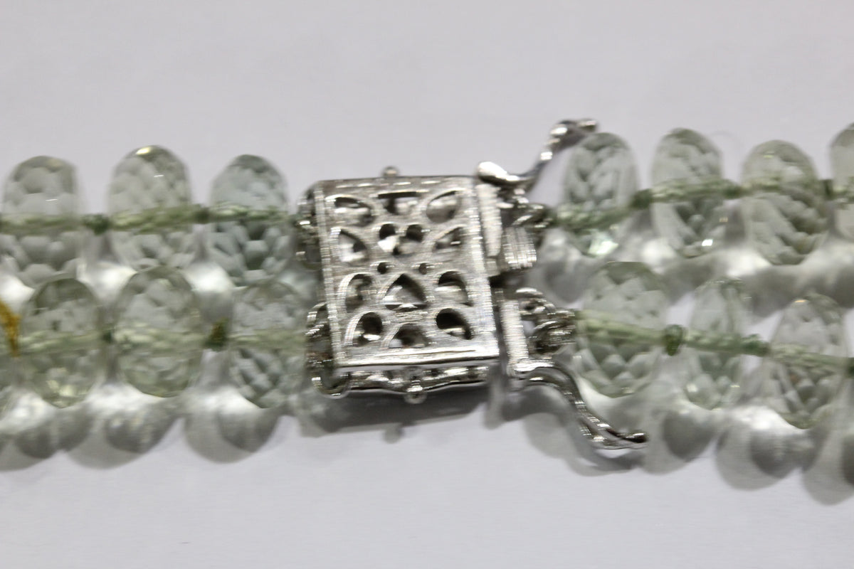 Natural Light Green Citrine Necklace
