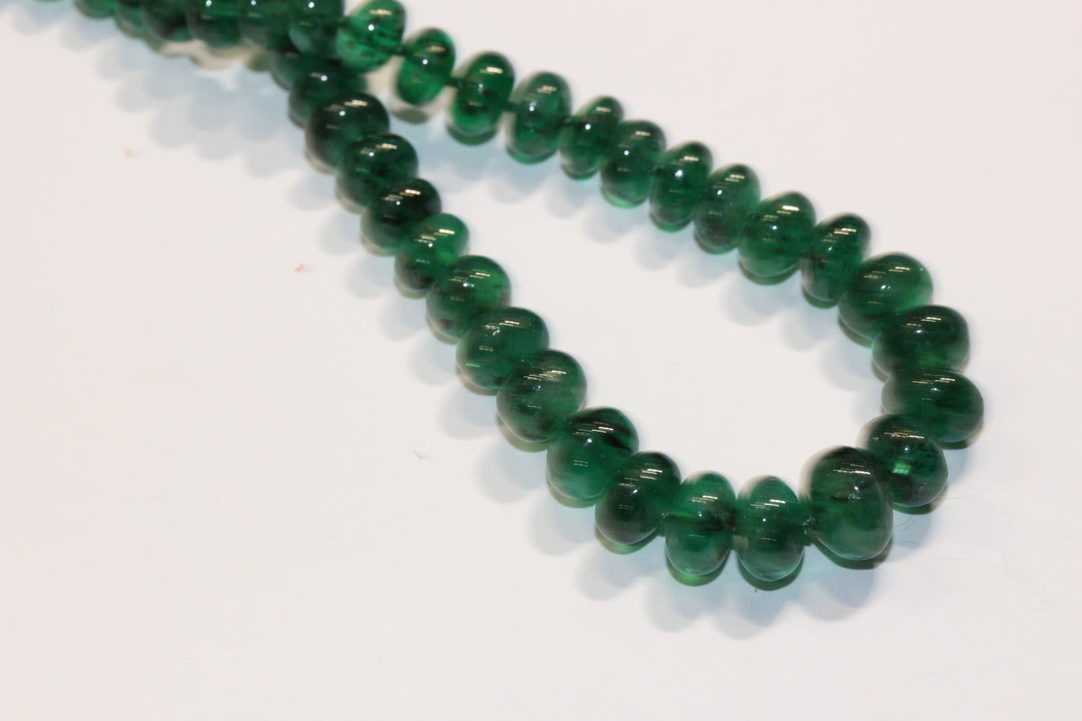 Graduated Forest Green Emerald Necklace