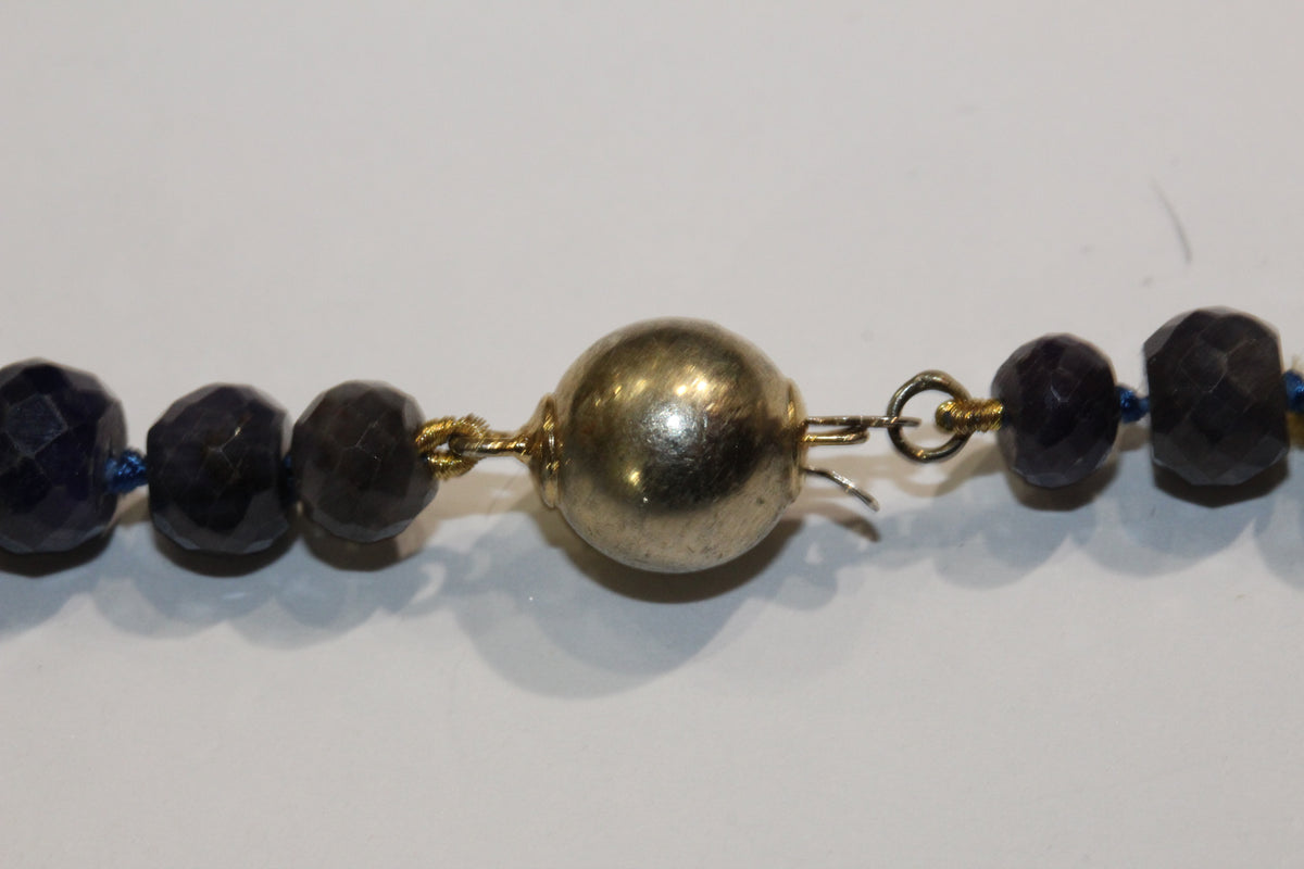 Natural Faceted Sapphire Necklace