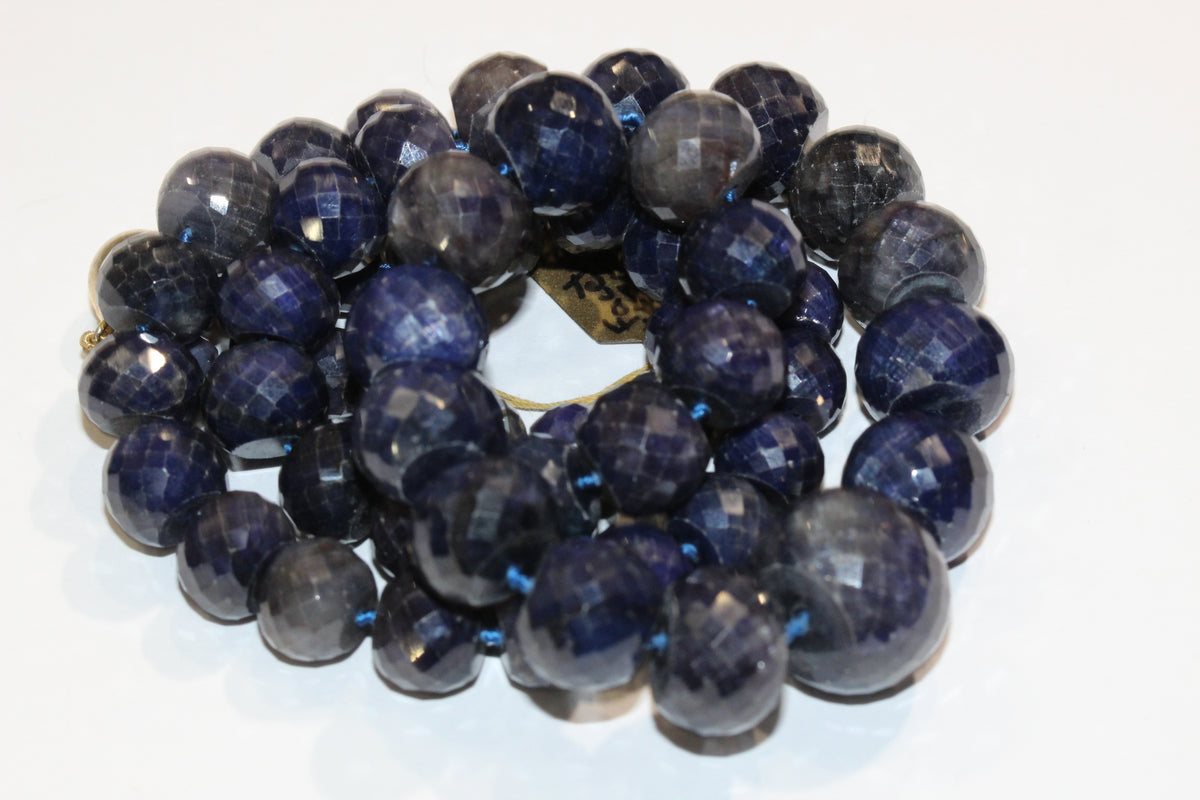 Natural Faceted Sapphire Necklace