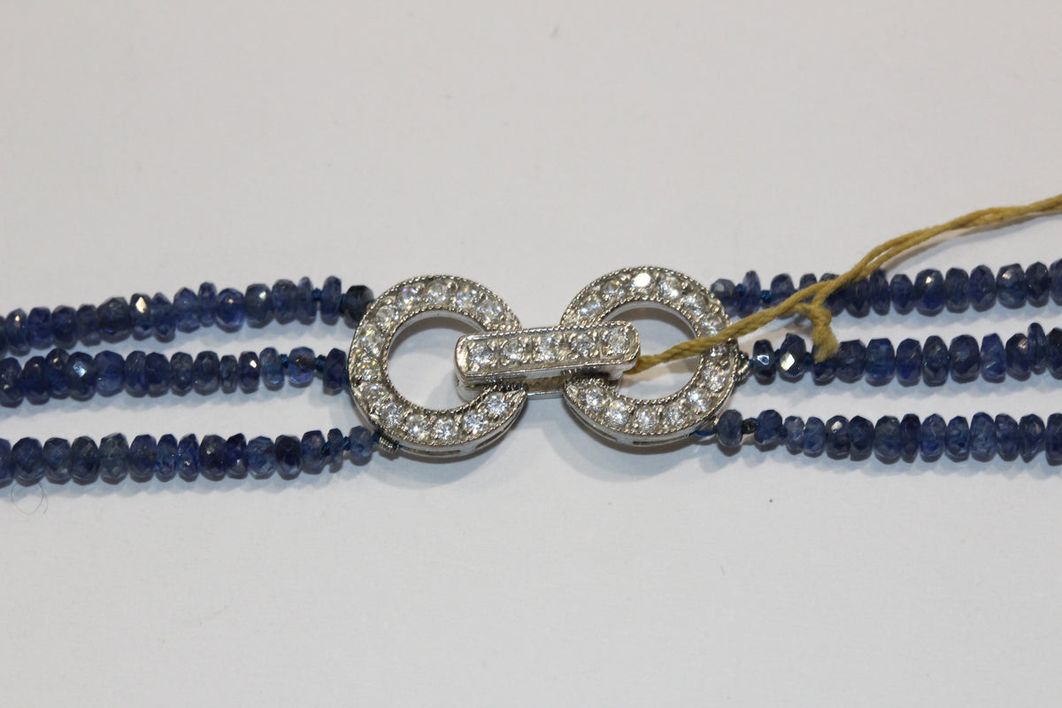 Natural Faceted Sapphire Necklace