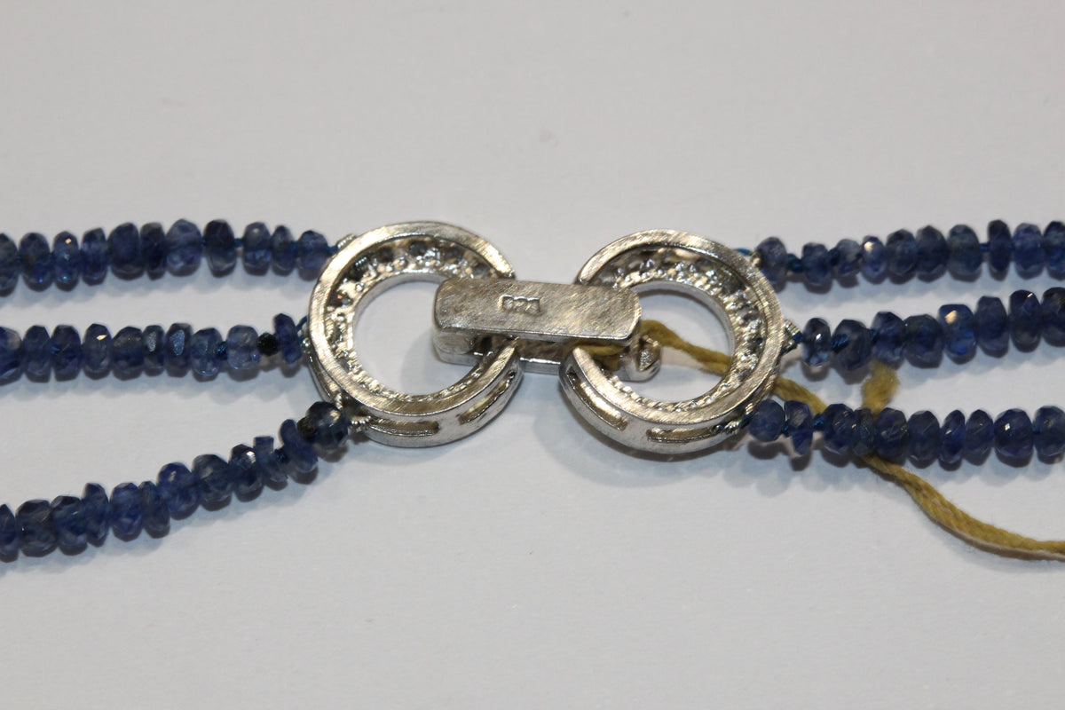 Natural Faceted Sapphire Necklace