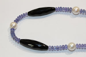 Tanzanite, Pearl and Spinel Necklace