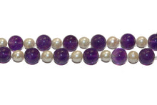 Vintage Amethyst and Pearl Beaded Necklace