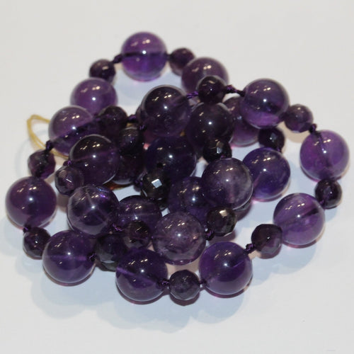 Vintage Amethyst Alternating Beaded Necklace