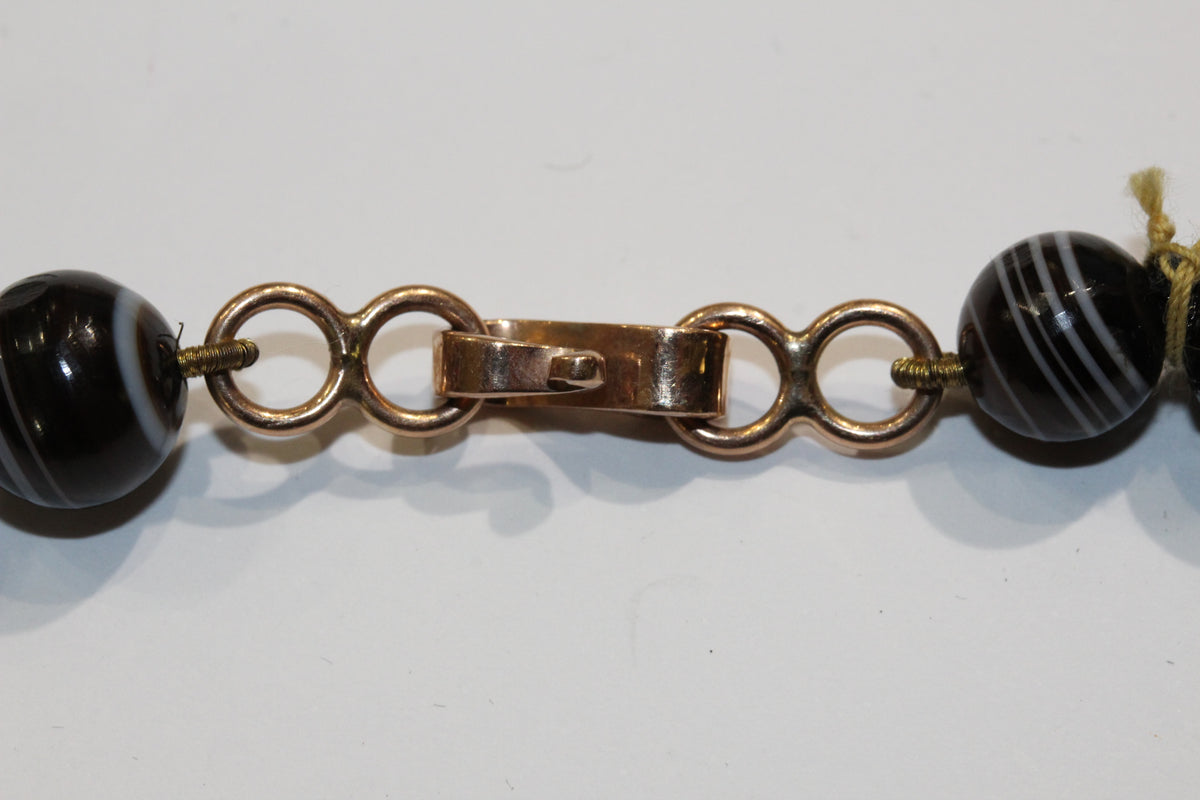 Victorian Banded Agate Necklace
