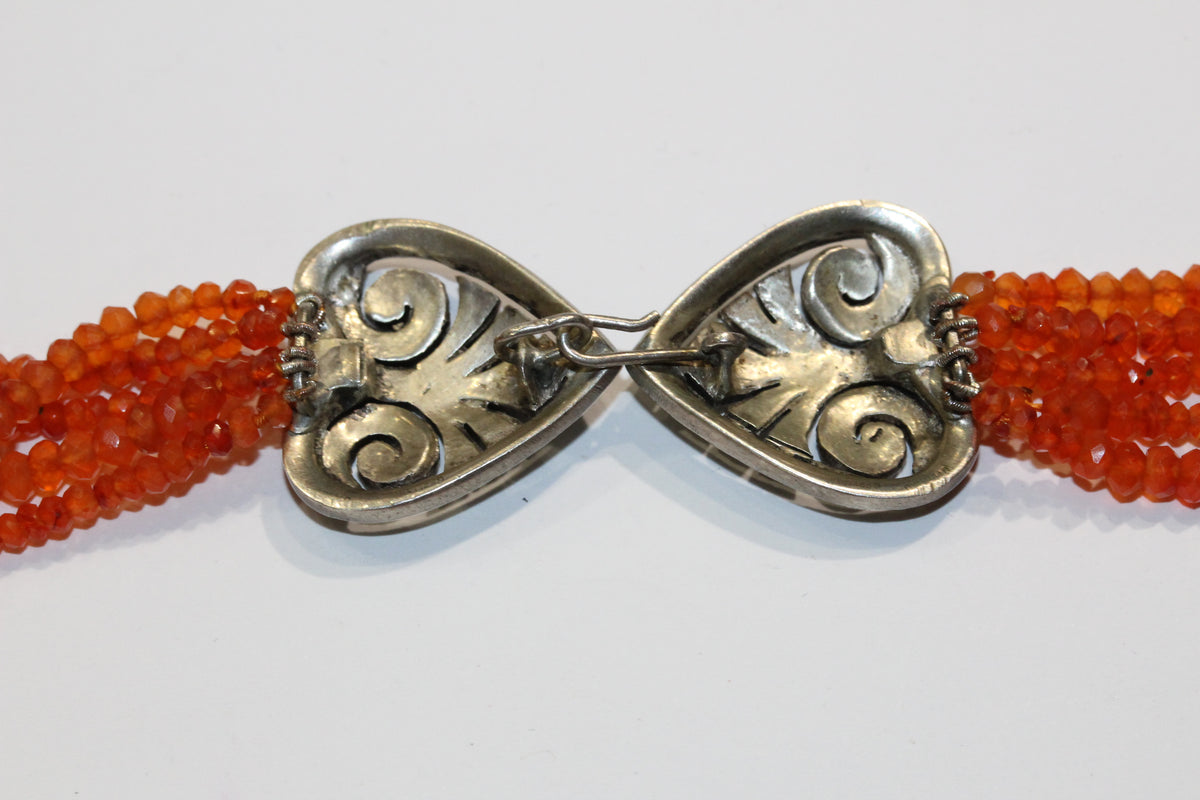 Natural Faceted Carnelian Necklace