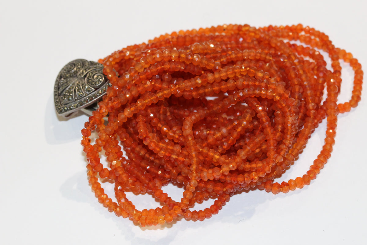 Natural Faceted Carnelian Necklace