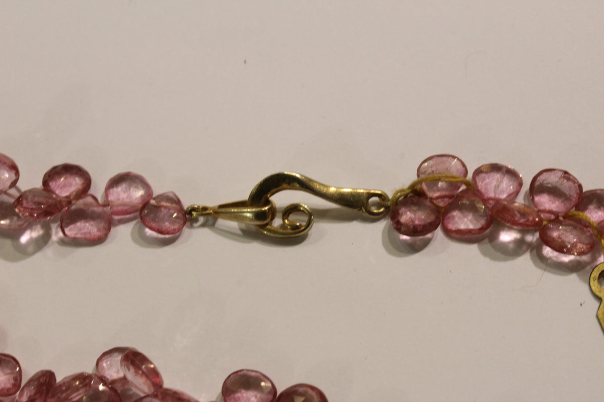 Natural Pink Topaz Necklace