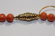 Extra Long Orange Coral Necklace