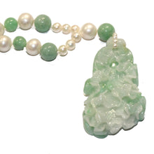 Jadeite, Pearl and Spinel Necklace