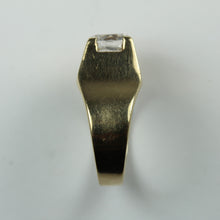Vintage 9ct Yellow Gold White Spinel Signet Ring
