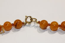 Vintage Orange Bakelite Necklace