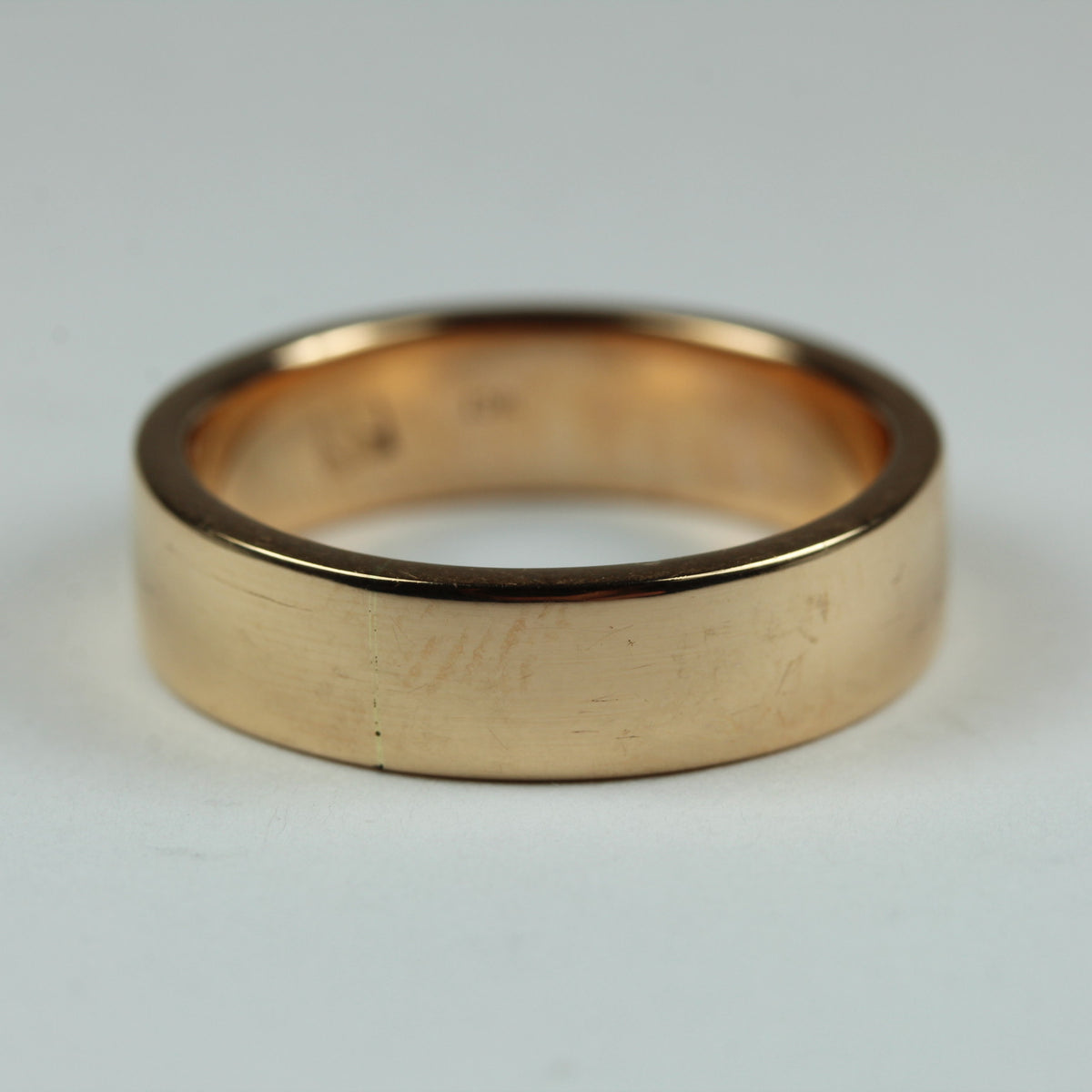 18ct Rose Gold Band Men's Ring