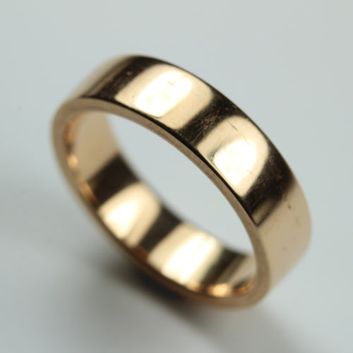 18ct Rose Gold Band Men's Ring