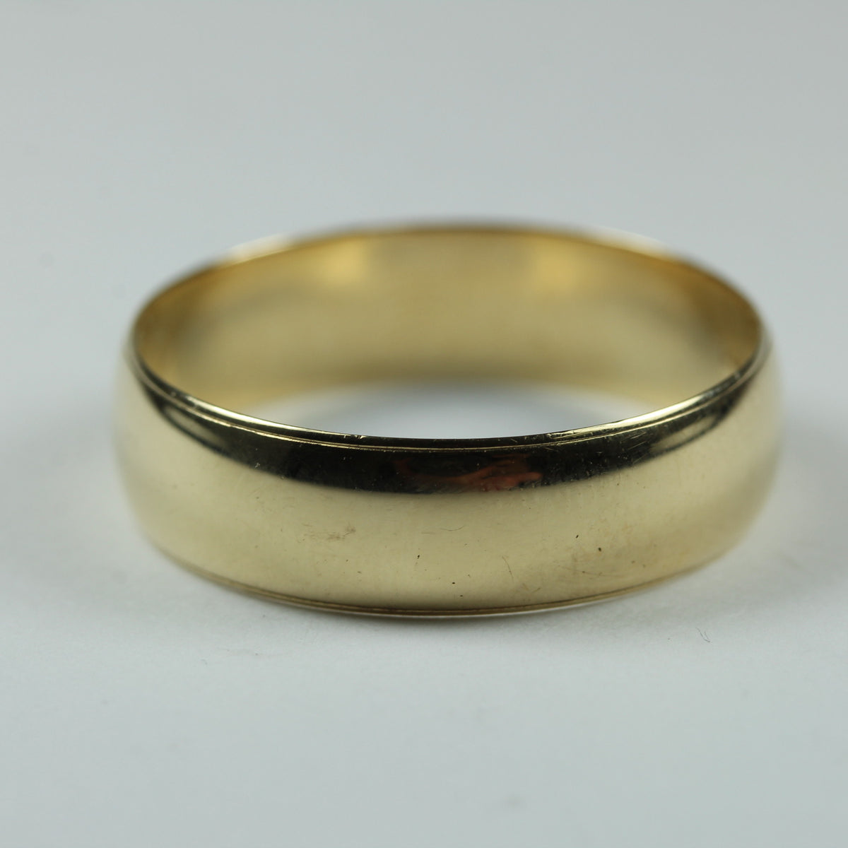 Large 9ct Yellow Gold Band Mens Ring