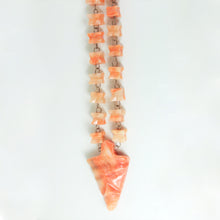 Vintage Orange Alabaster Beaded Necklace