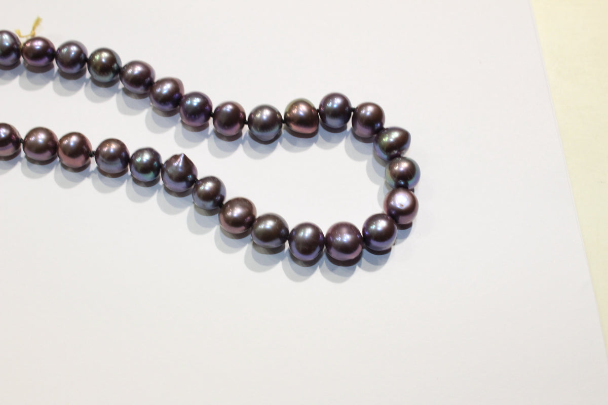 Peacock Blue Pearl Necklace