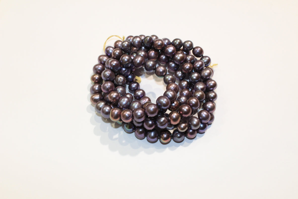 Peacock Blue Pearl Necklace
