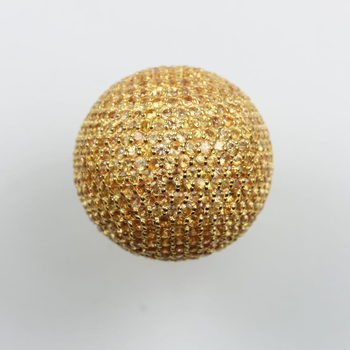 Sterling Silver Yellow Sapphire Ball Ring