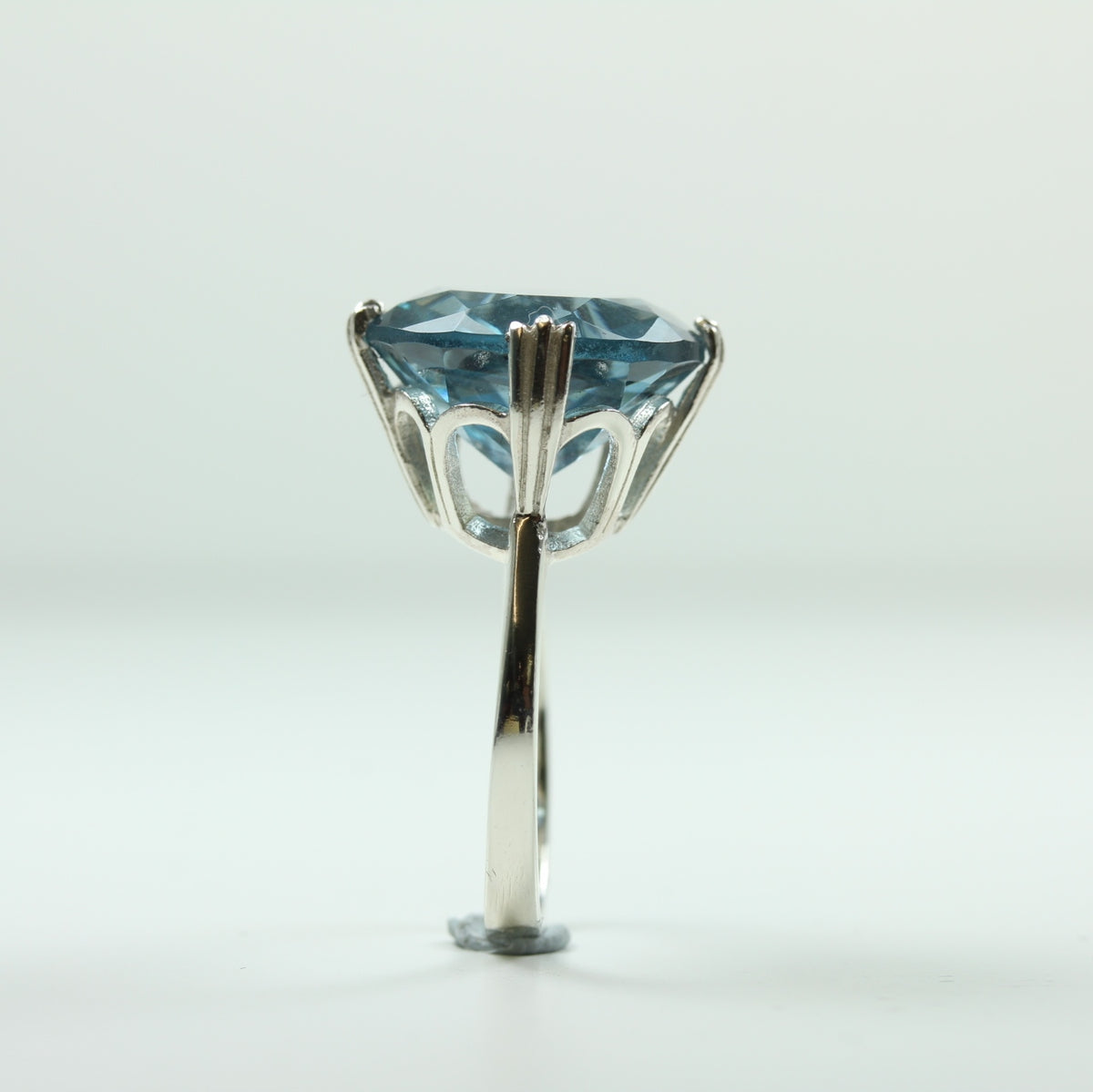 Sterling Silver Synthetic Light Blue Topaz