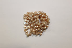 Two Strand Button Pearl Necklace