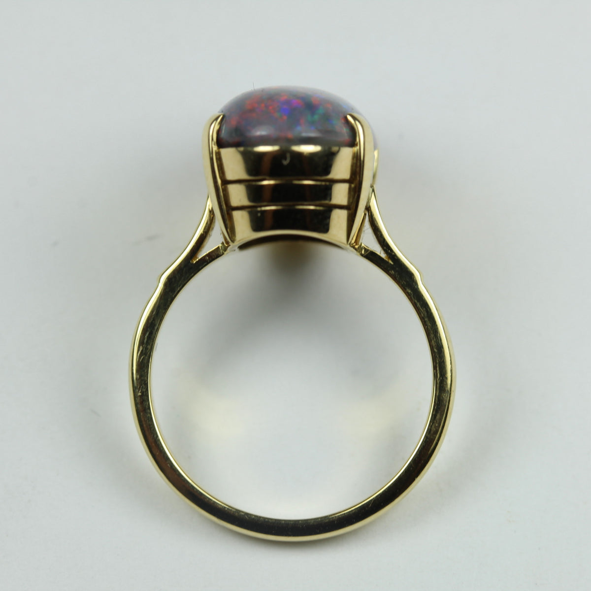 18ct Yellow Gold Solid Matrix Opal Ring