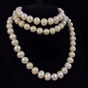 Opera Length Cultured Semi-Baroque Pearl Necklace